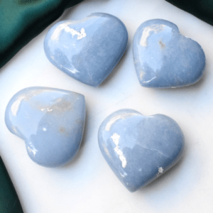 ANGELITE HEART CRYSTAL